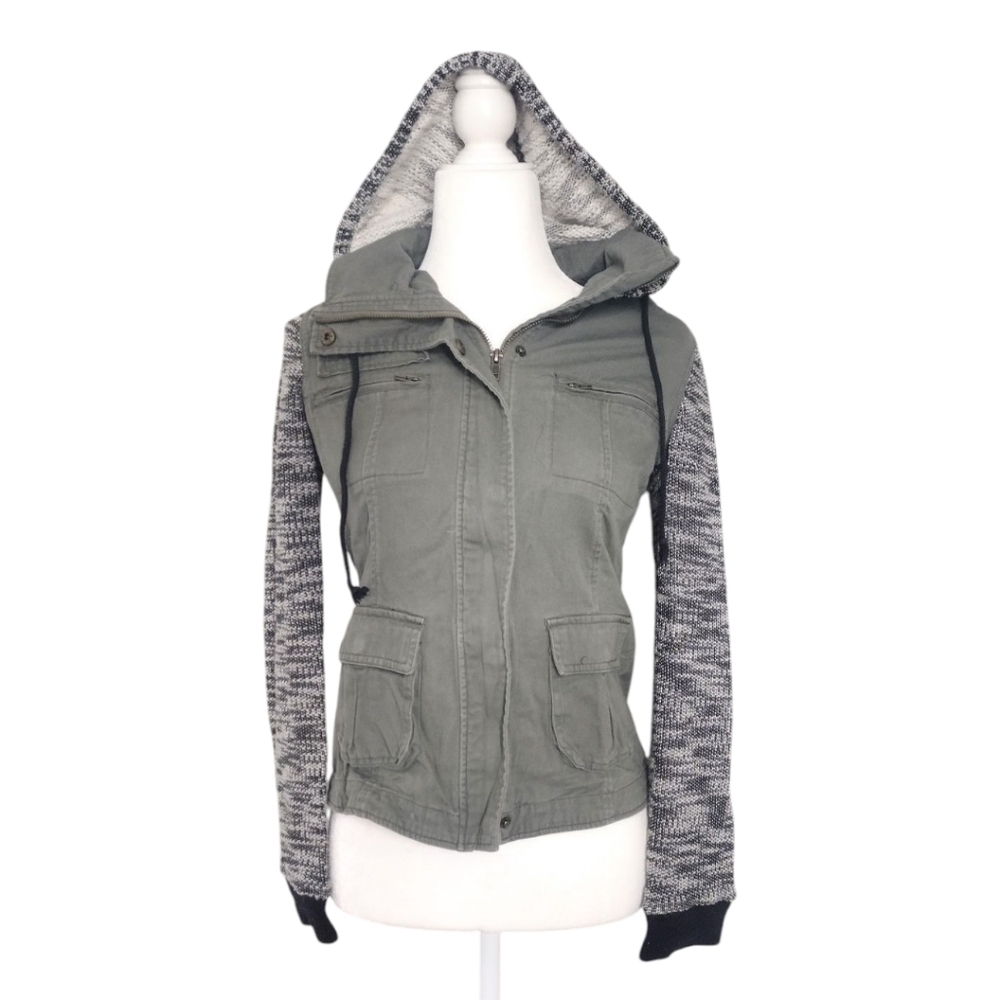 Mudd Olive Green Hooded Jacket Juniors Size Small